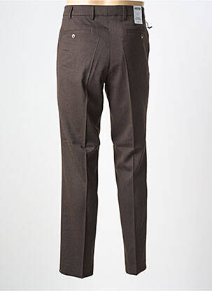 Pantalon chino tissage chiné taille normale marron MEYER homme