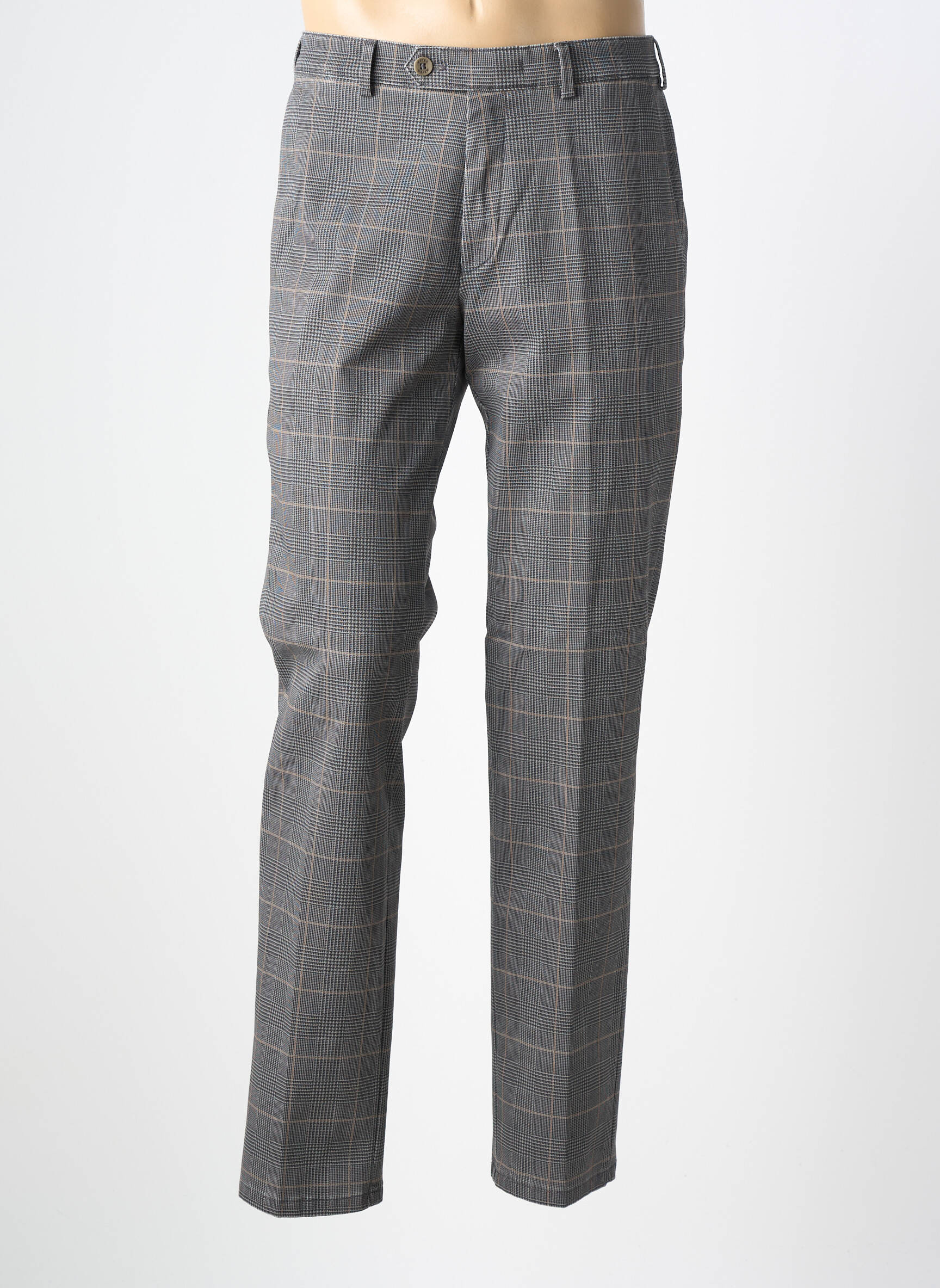 Pantalon chino tissage popeline taille normale gris MEYER homme