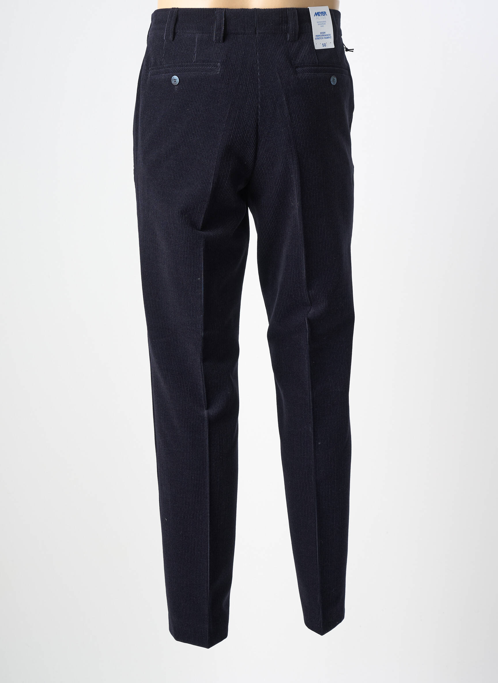Pantalon chino poches taille normale bleu MEYER homme