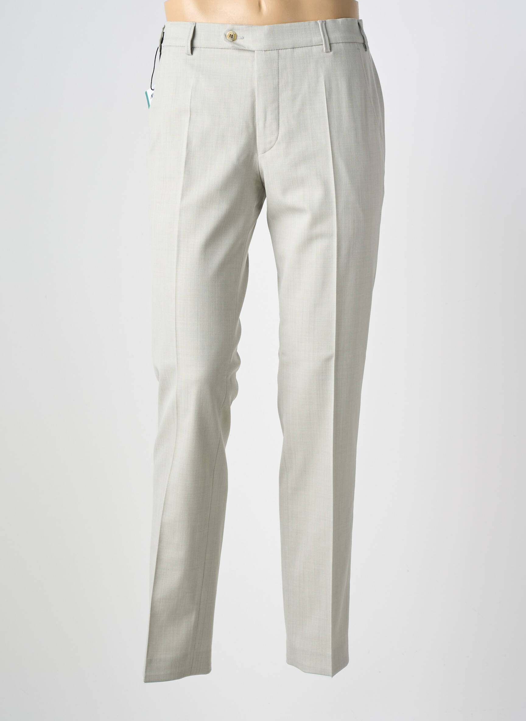 Pantalon chino tissage chiné taille normale beige MEYER homme