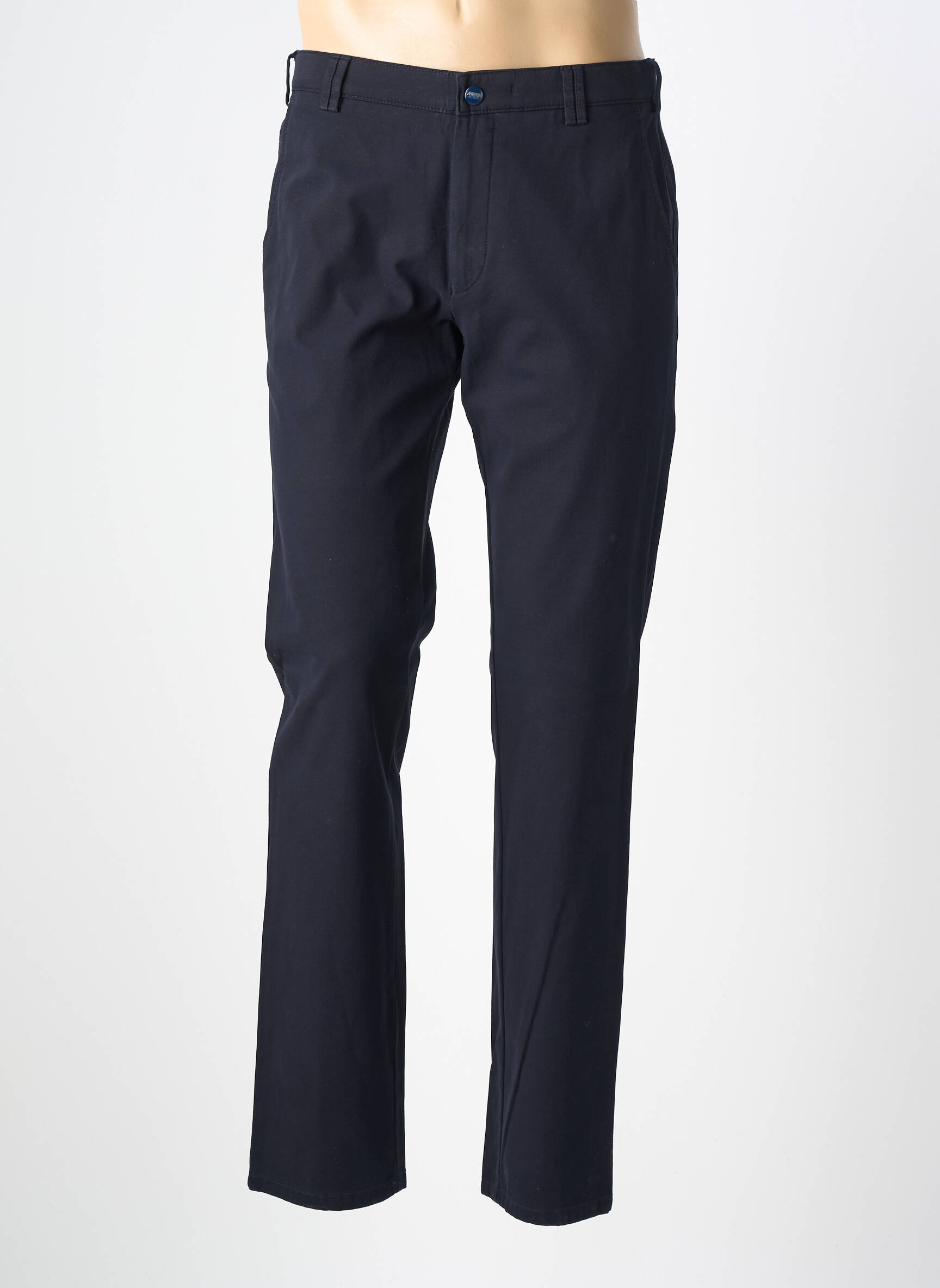 Pantalon chino tissage popeline taille normale bleu MEYER homme