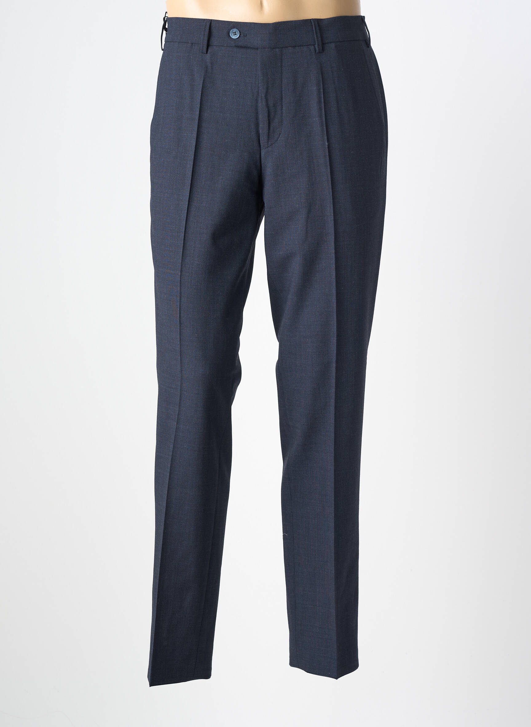 Pantalon chino tissage popeline taille normale bleu MEYER homme