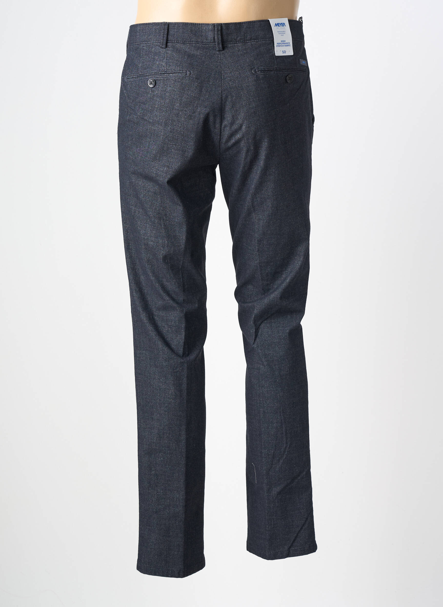 Pantalon chino tissage chiné taille normale gris MEYER homme