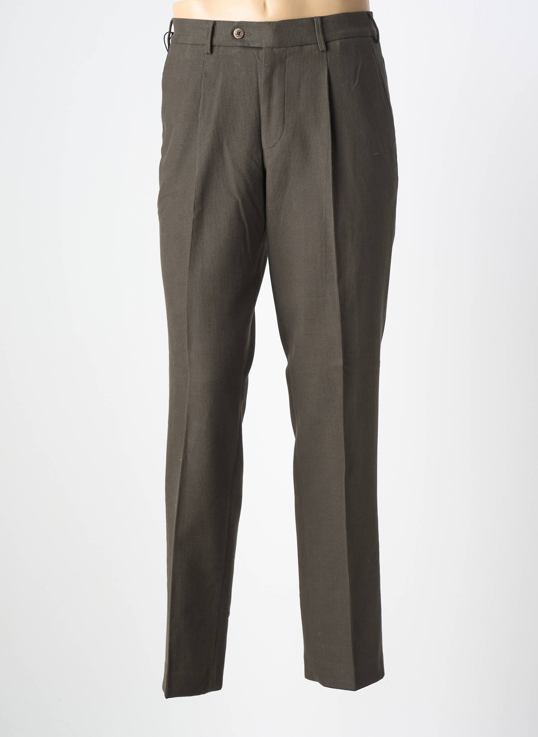 Pantalon chino poches taille normale vert MEYER homme