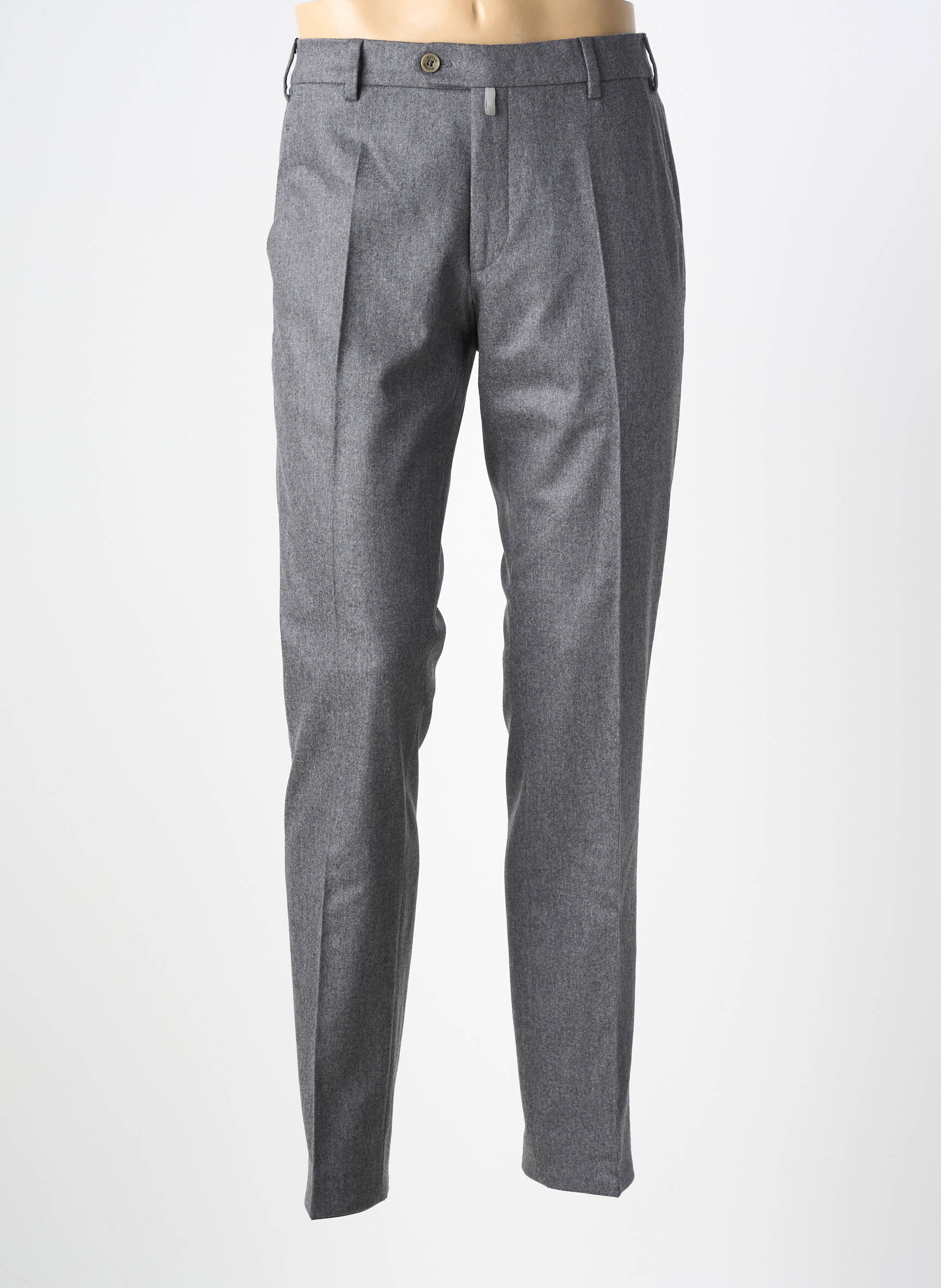 Pantalon slim tissage chiné taille normale gris MEYER homme