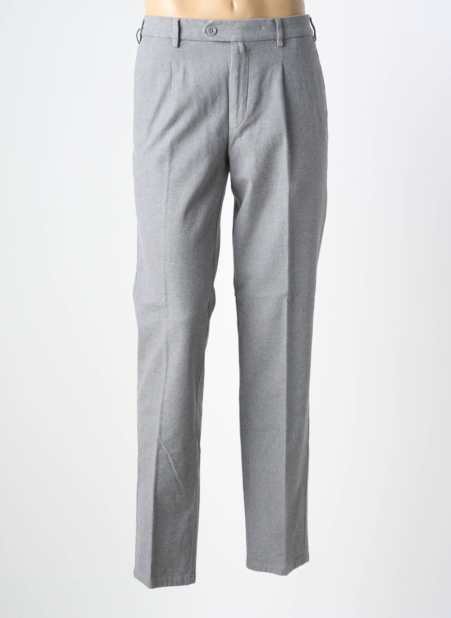 Pantalon slim tissage chiné taille normale gris MEYER homme