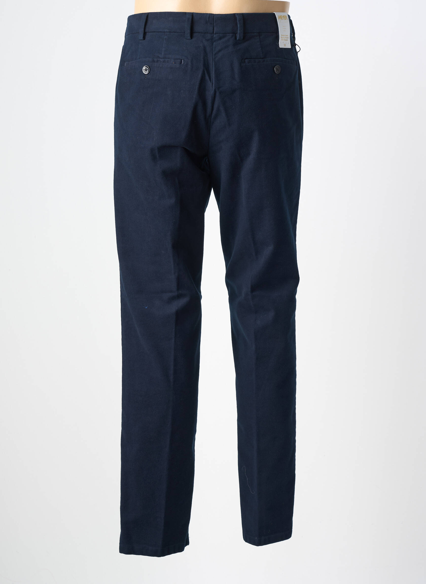 Pantalon chino poches taille normale bleu MEYER homme