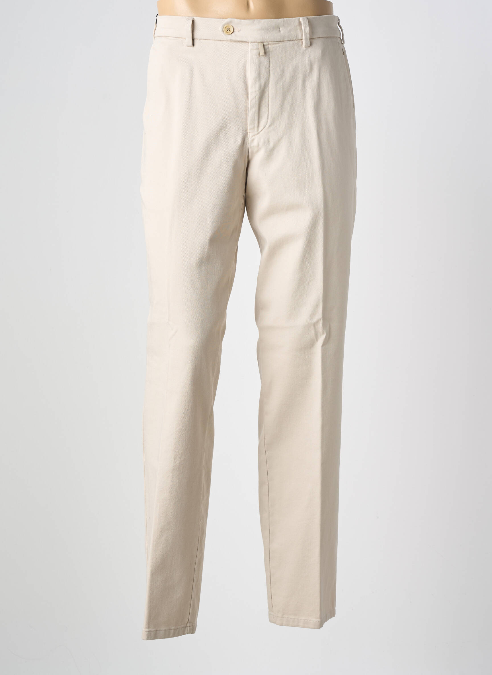 Pantalon chino tissage popeline taille normale beige MEYER homme