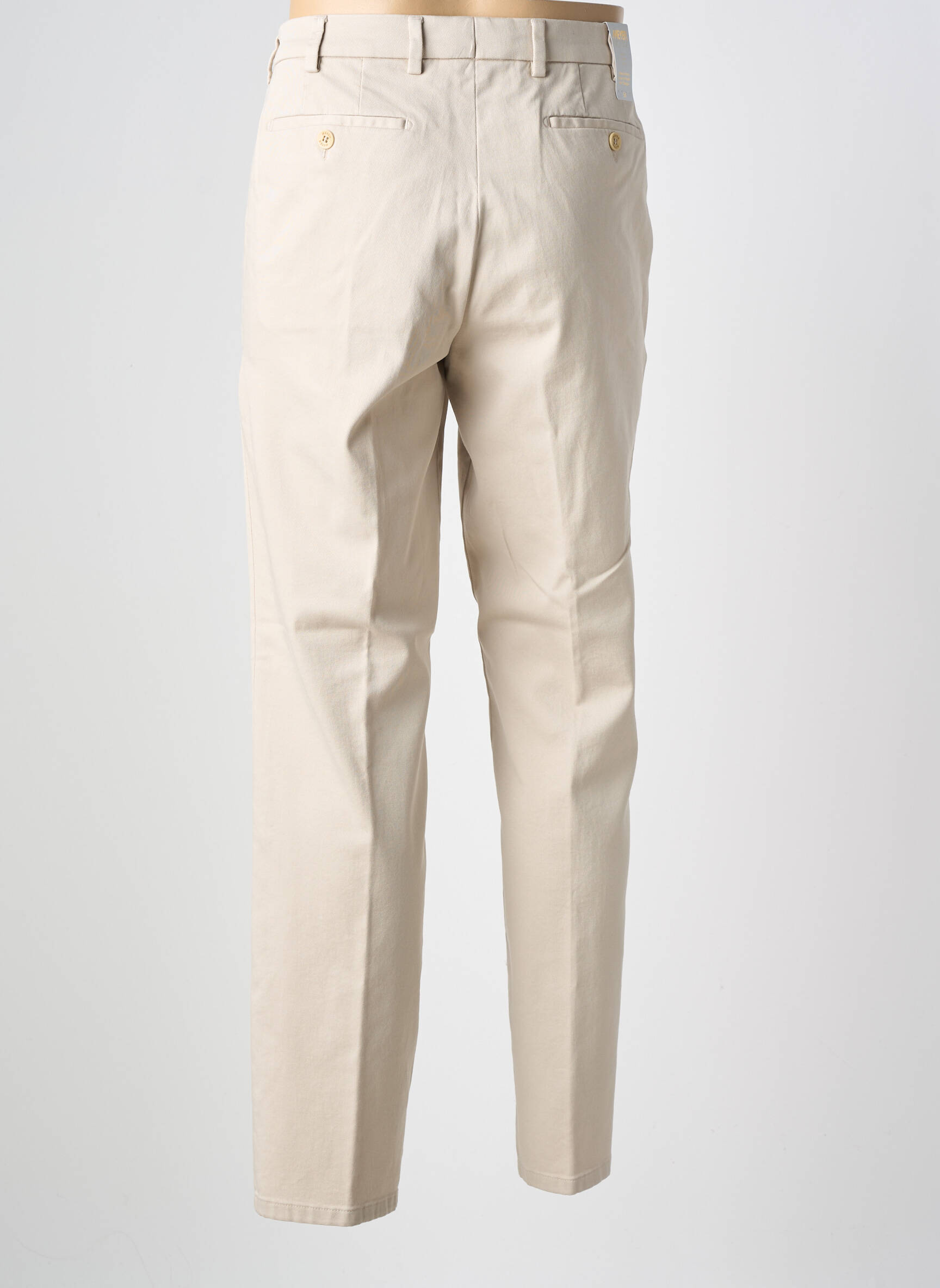 Pantalon chino tissage popeline taille normale beige MEYER homme