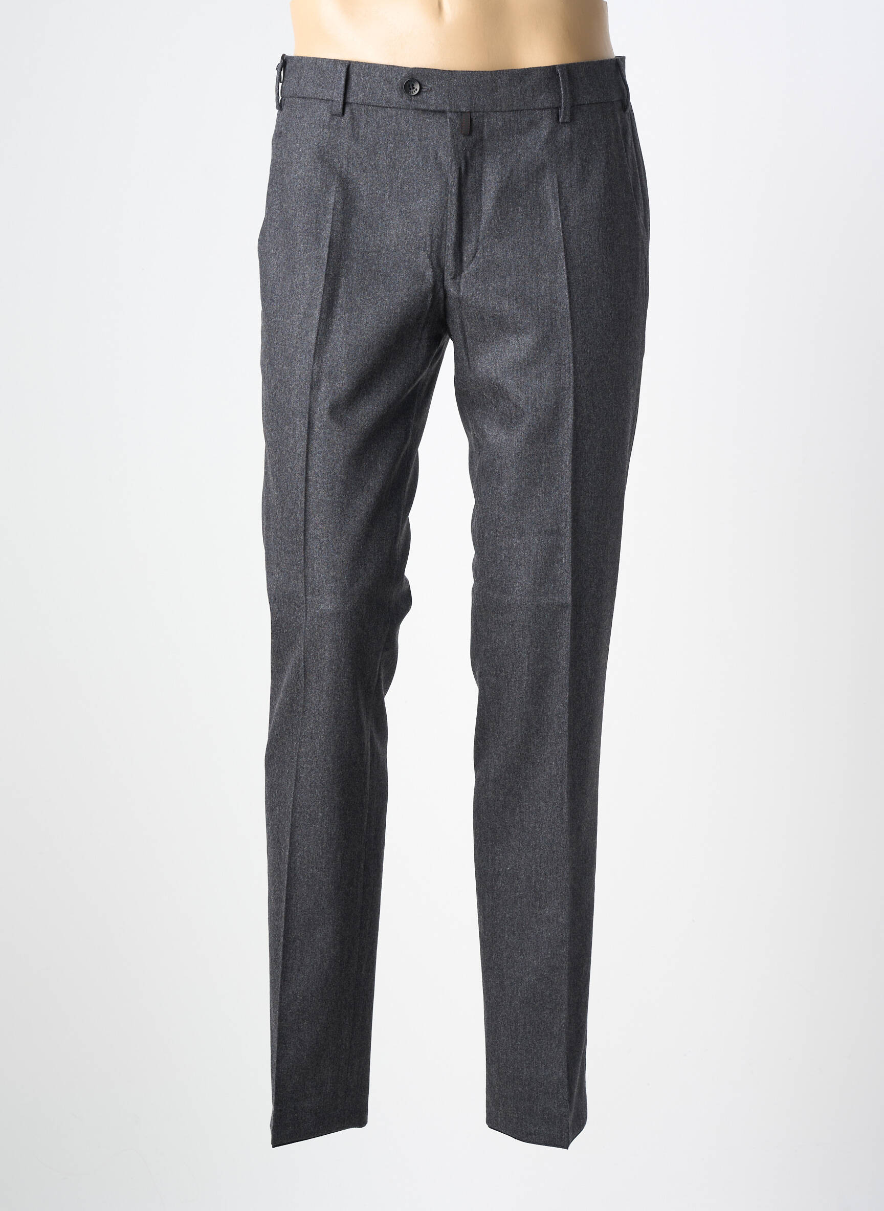 Pantalon chino tissage chiné taille normale gris MEYER homme