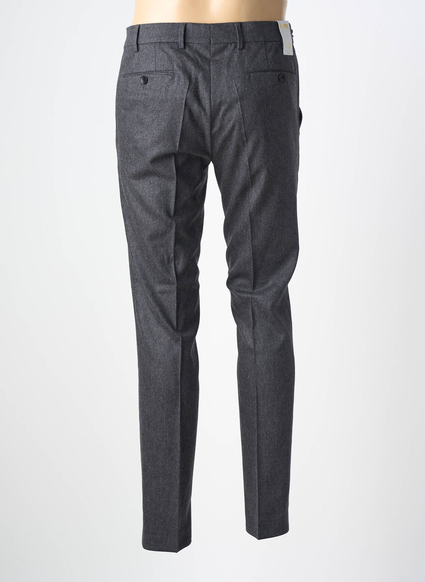 Pantalon chino tissage chiné taille normale gris MEYER homme