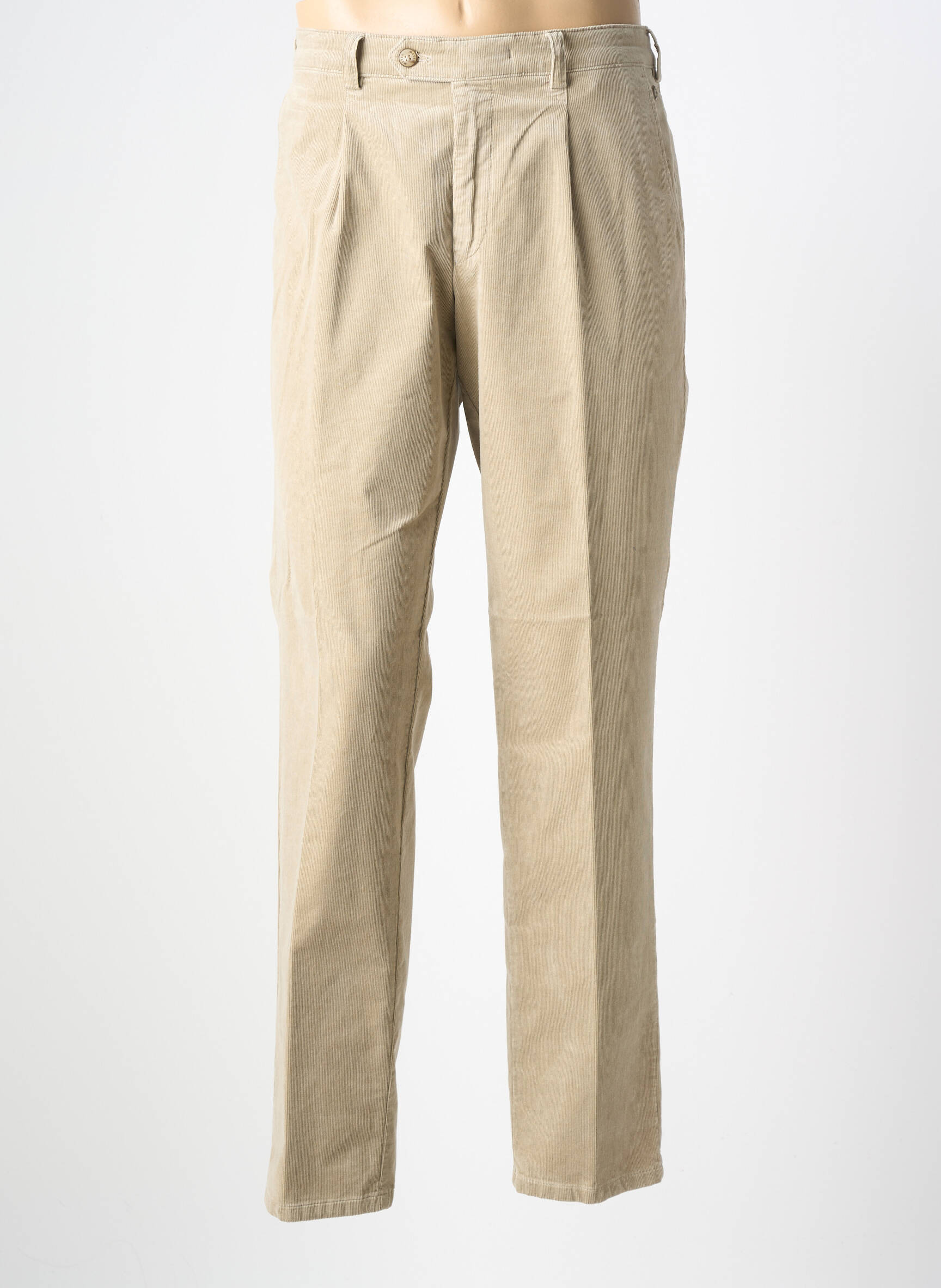 Pantalon chino poches taille normale beige MEYER homme