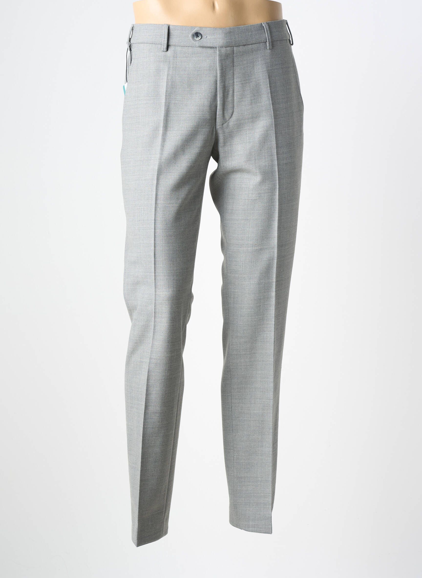 Pantalon chino tissage chiné taille normale gris MEYER homme