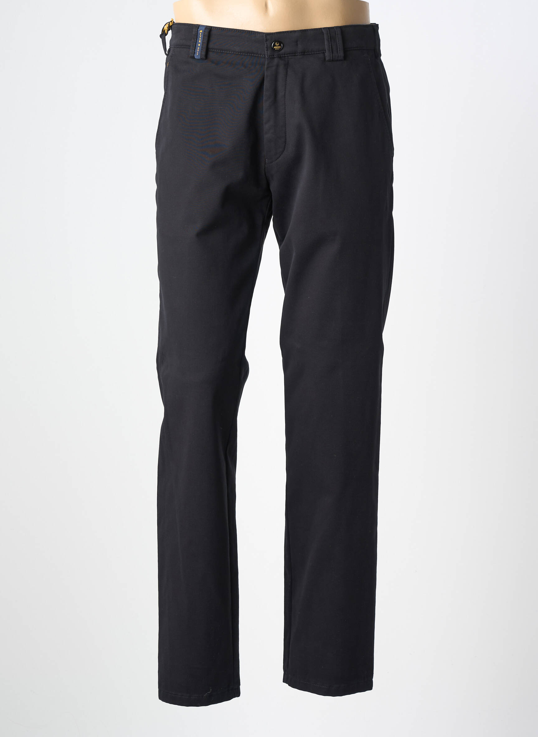 Pantalon chino tissage popeline taille normale noir MEYER homme