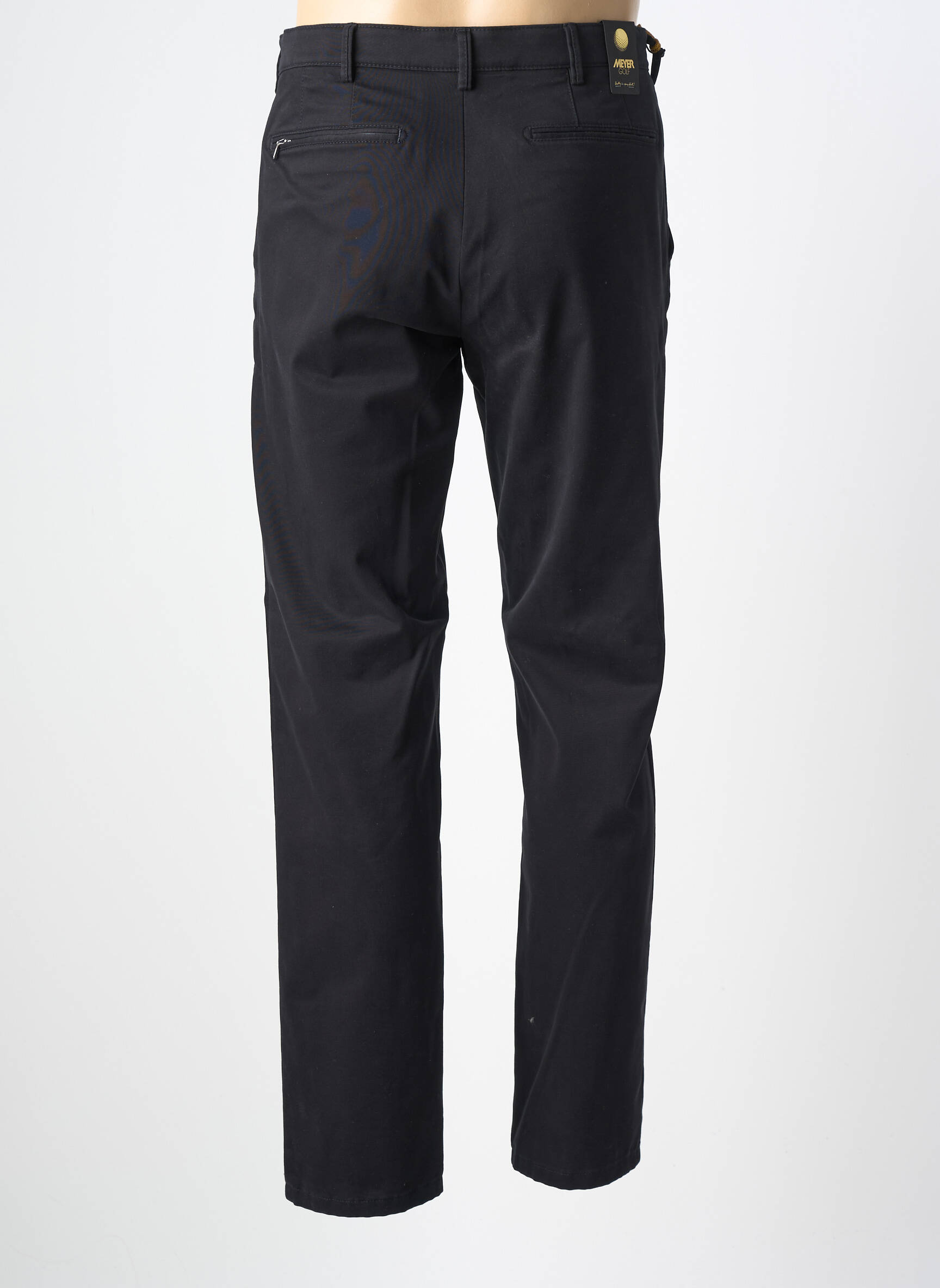 Pantalon chino tissage popeline taille normale noir MEYER homme