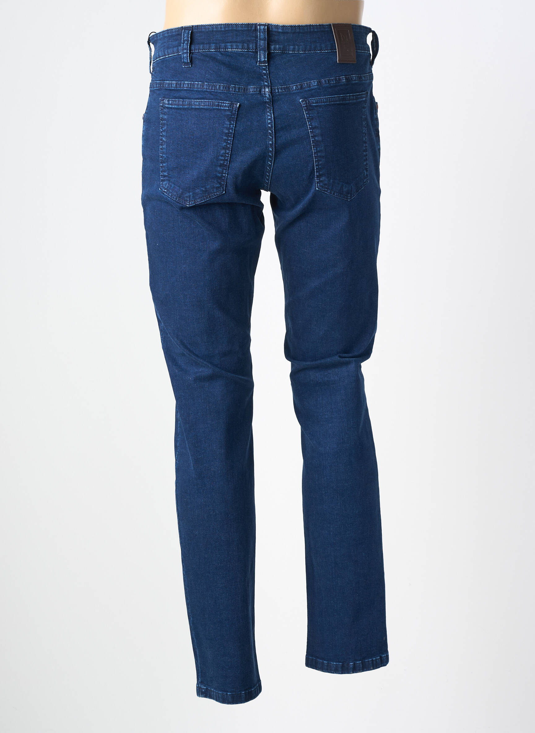 Jeans coupe slim tissage brut taille normale bleu MEYER homme