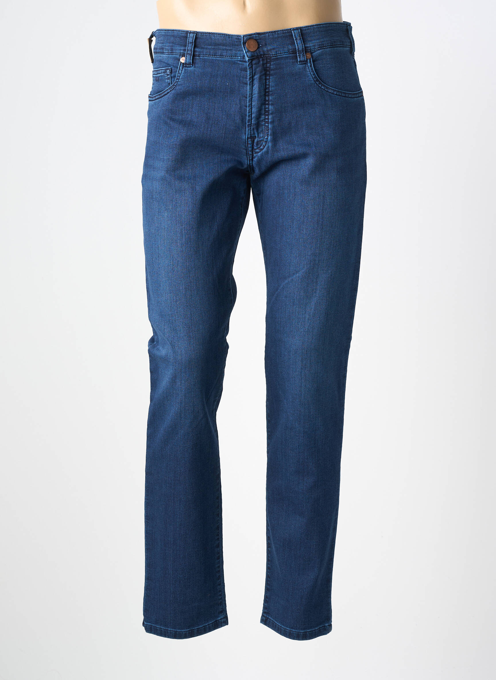 Jeans coupe slim tissage brut taille normale bleu MMX homme