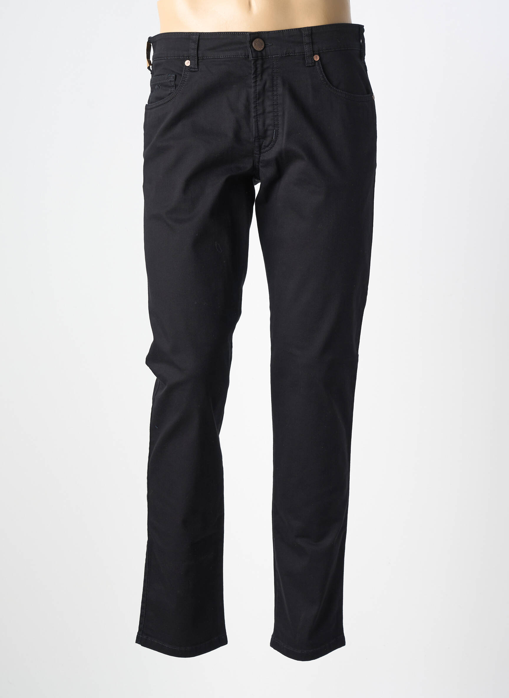 Jeans coupe slim tissage brut taille normale noir MMX homme