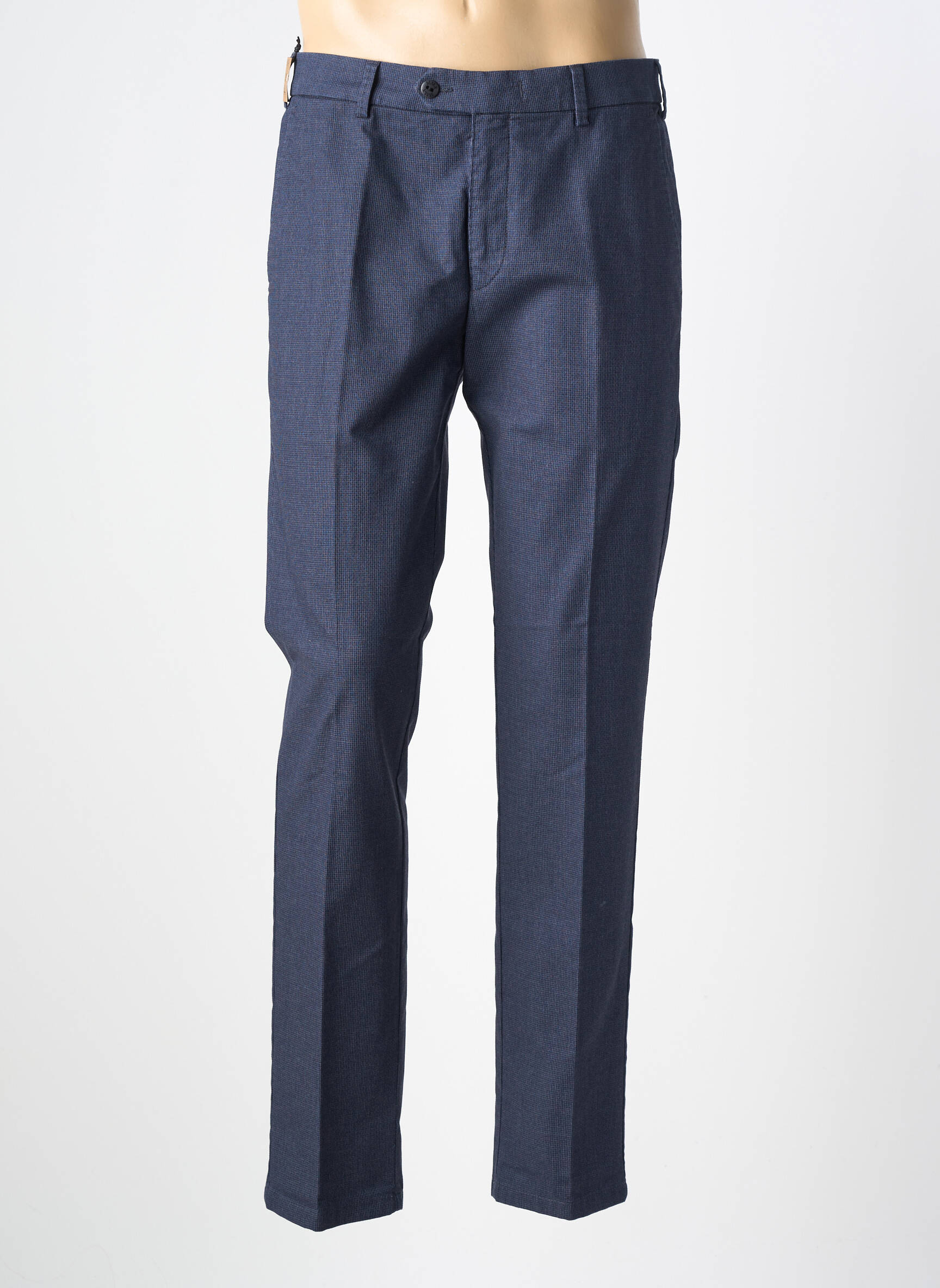 Pantalon chino tissage popeline taille normale bleu MMX homme