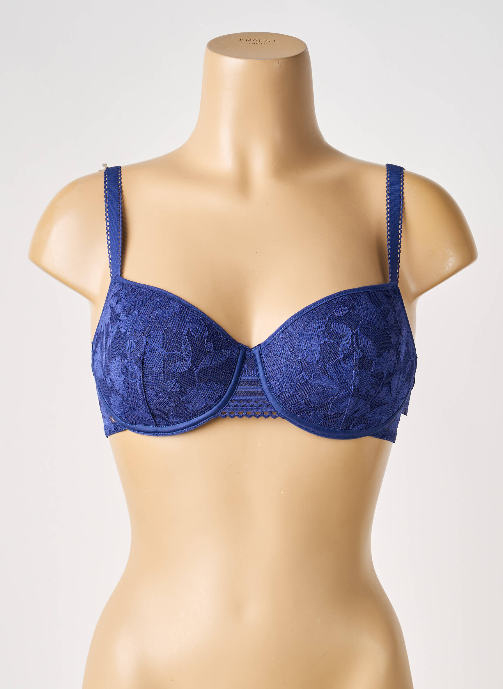 Soutien-gorge effet matière satinée haut soutien-gorge moulé bleu PASSIONATA femme