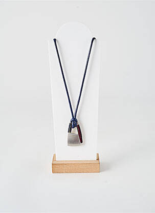Collier matériaux métal bleu LOTUS homme