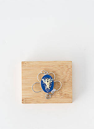 Pendentif matériaux métal bleu MALU femme