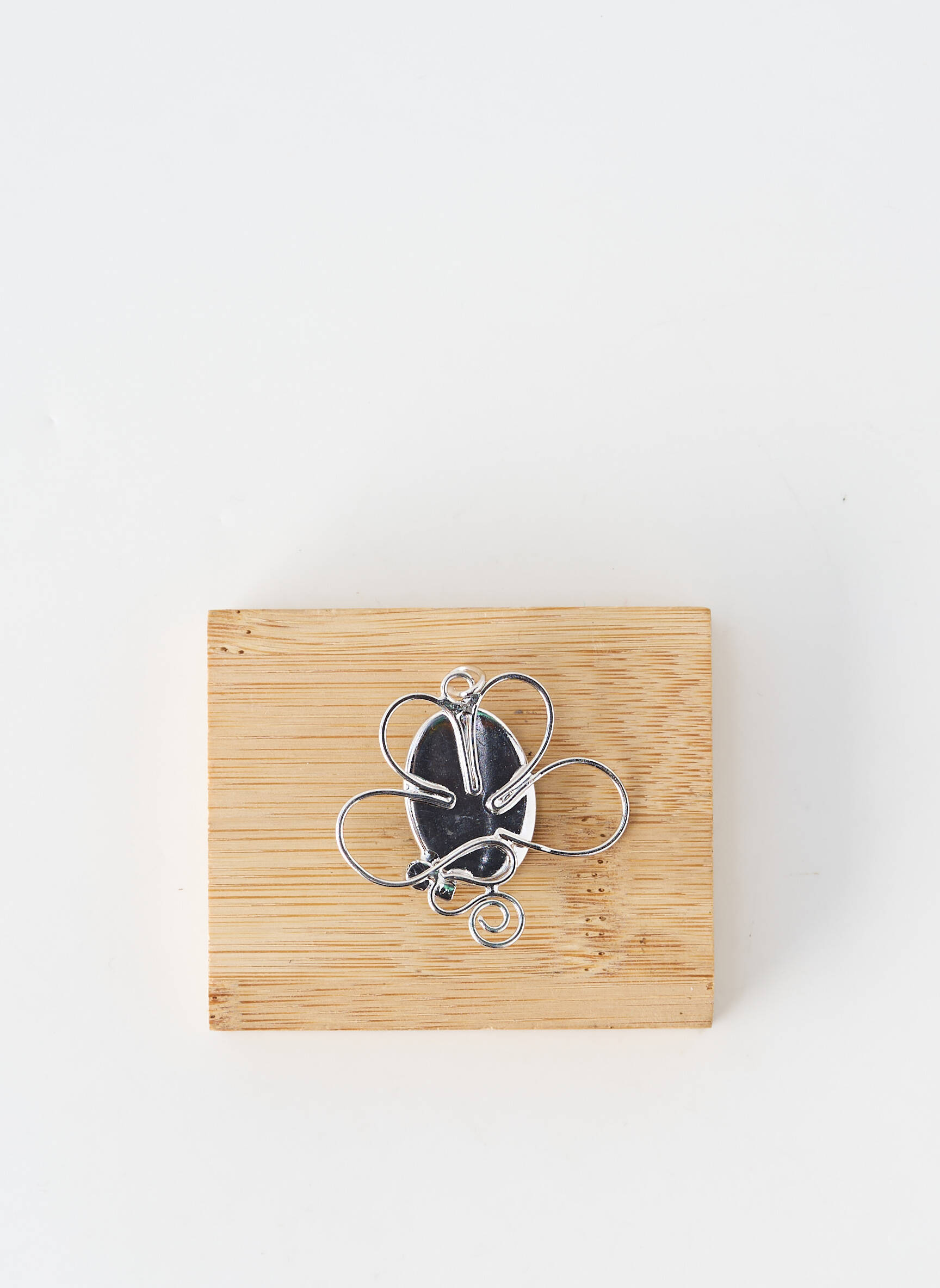 Pendentif matériaux métal bleu MALU femme