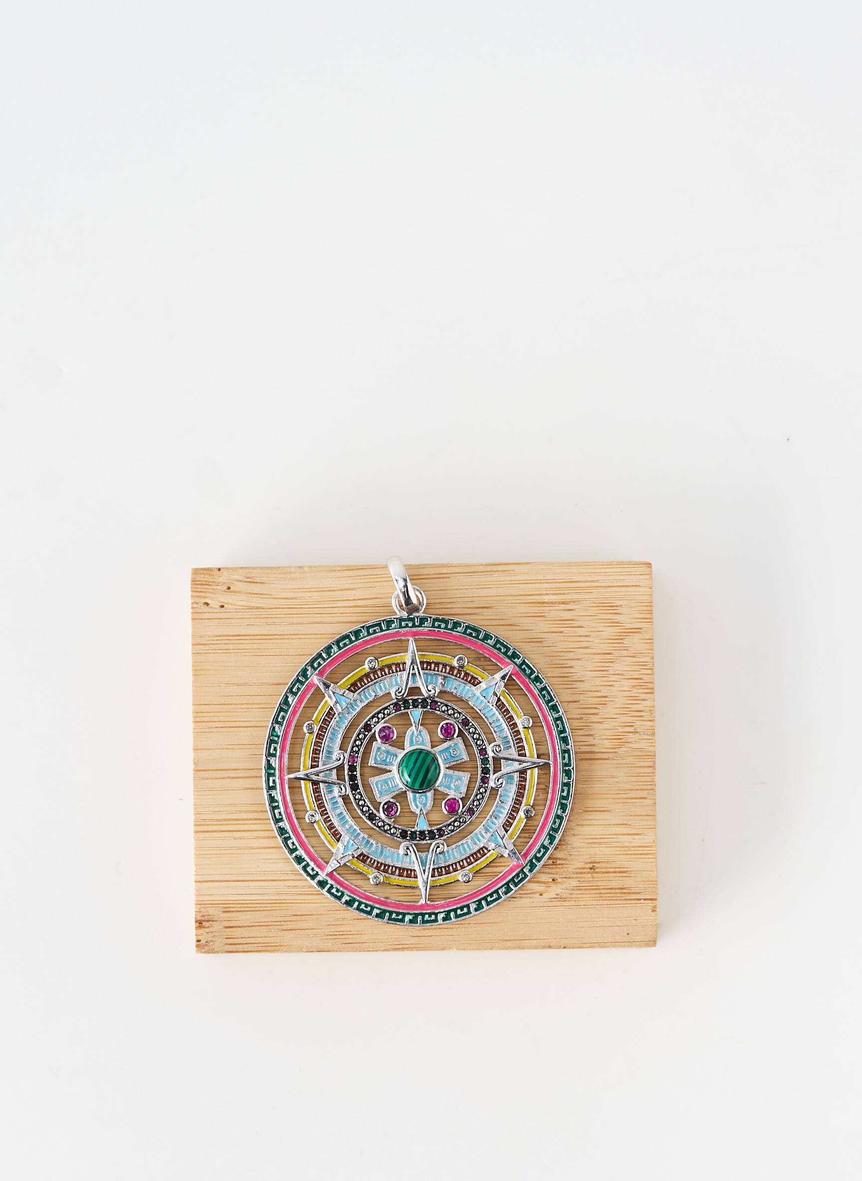 Pendentif ornement pierre argent ALLAN'S femme