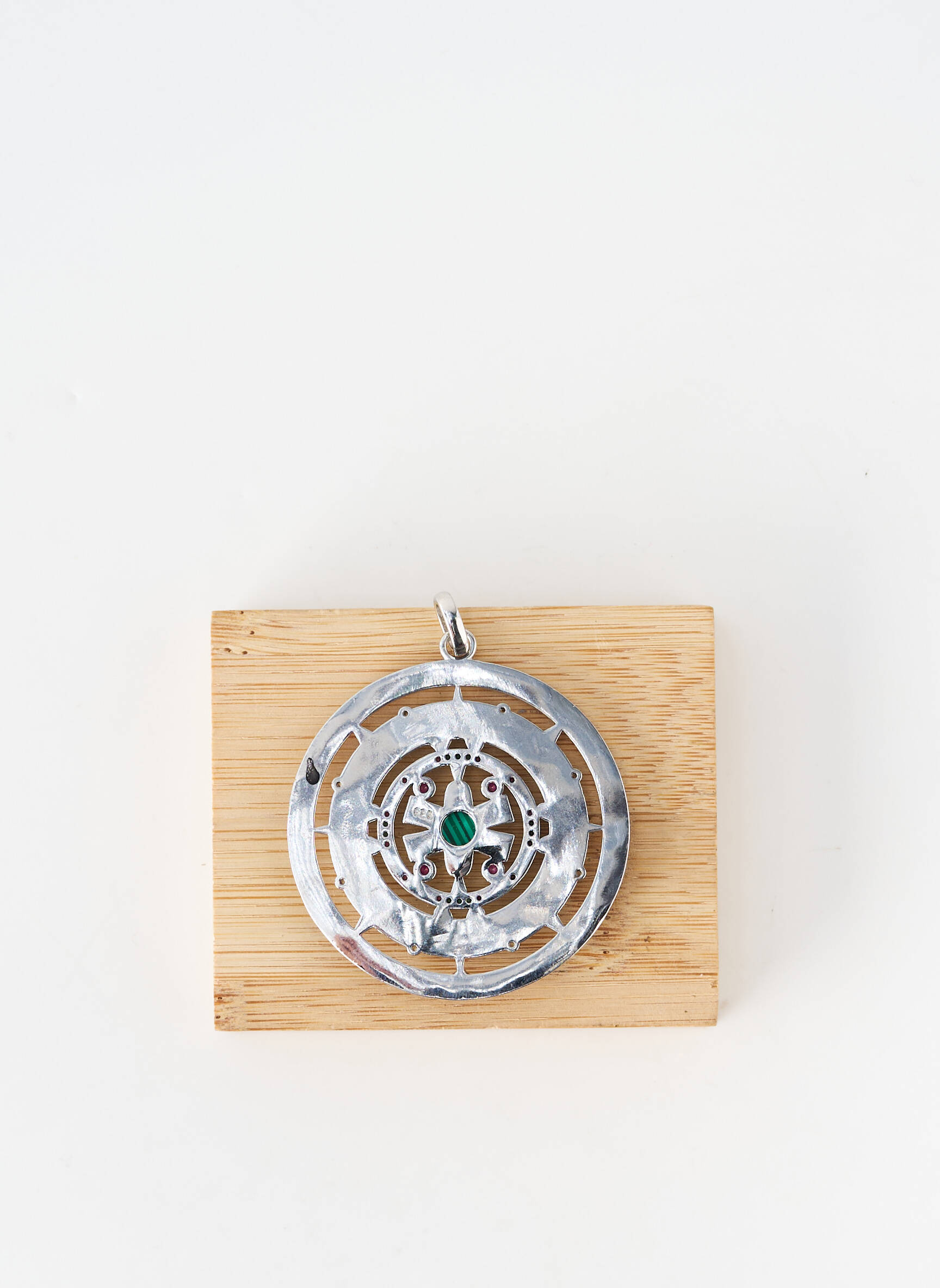 Pendentif ornement pierre argent ALLAN'S femme