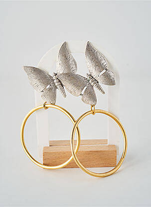 Boucles d’oreilles matériaux métal or CRÉOLES D'ALEXANDRINE femme