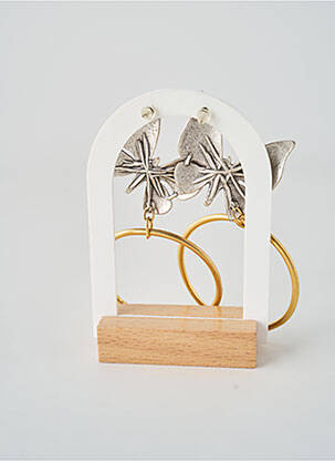 Boucles d’oreilles matériaux métal or CRÉOLES D'ALEXANDRINE femme