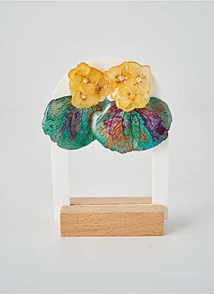 Boucles d’oreilles vert CRÉOLES D'ALEXANDRINE femme