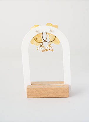 Boucles d’oreilles matériaux métal jaune CRÉOLES D'ALEXANDRINE femme