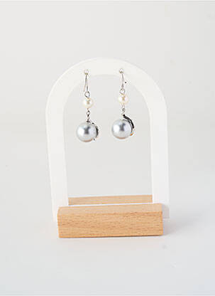 Boucles d’oreilles ornement perles argent ALLAN'S femme