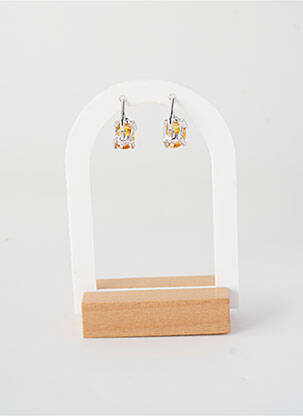 Boucles d’oreilles fermeture fermoir clips orange ALLAN'S femme