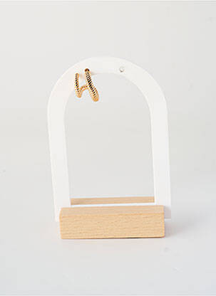 Boucle d'oreille mono matériaux plaqué or or ALLAN'S femme