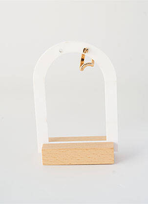 Boucle d'oreille mono matériaux plaqué or or ALLAN'S femme
