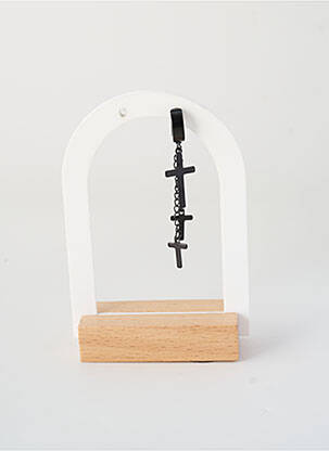 Boucle d'oreille mono noir ALLAN'S homme