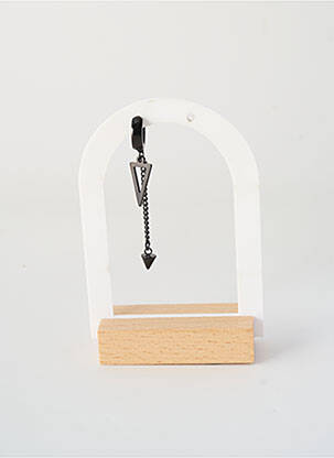 Boucle d'oreille mono noir ALLAN'S homme