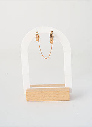 Boucle d'oreille mono matériaux plaqué or or ANA & CHA femme