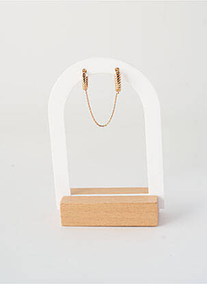 Boucle d'oreille mono matériaux métal or ANA & CHA femme