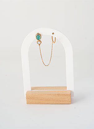 Boucle d'oreille mono matériaux plaqué or or ANA & CHA femme