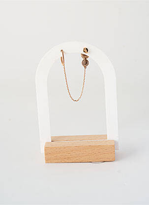 Boucle d'oreille mono matériaux plaqué or or ANA & CHA femme