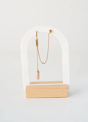 Boucle d'oreille mono matériaux plaqué or or ANA & CHA femme