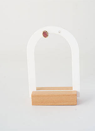 Boucle d'oreille mono matériaux plaqué or rose ANA & CHA femme