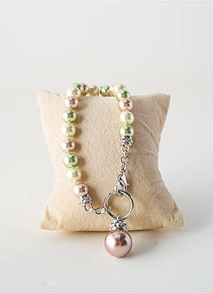 Bracelet fermeture fermoir mousqueton vert ALLAN'S femme