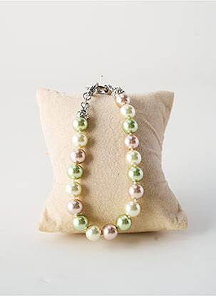 Bracelet fermeture fermoir mousqueton vert ALLAN'S femme