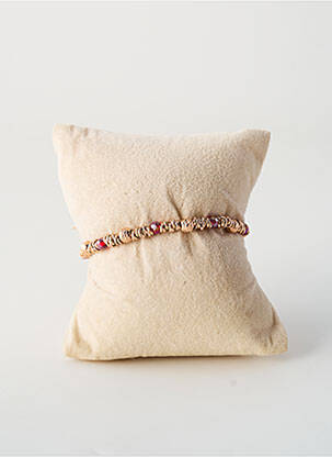 Bracelet matériaux argent rouge ALLAN'S femme