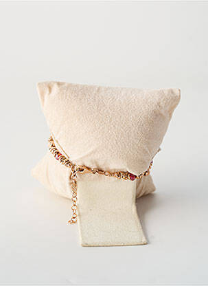 Bracelet matériaux argent rouge ALLAN'S femme