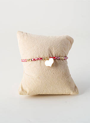 Bracelet matériaux argent rouge ALLAN'S femme